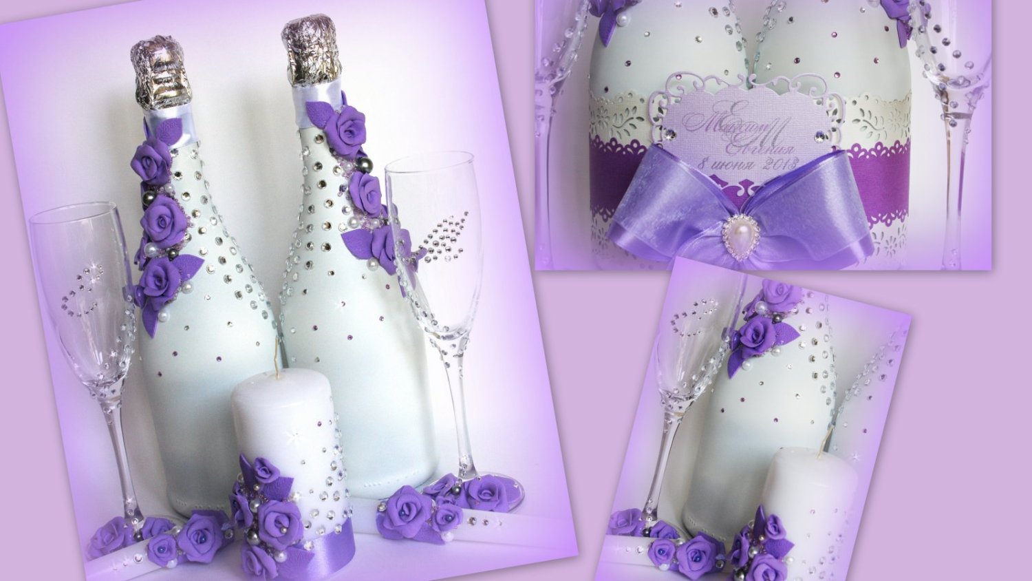 Свадебные наборы&nbsp;Свадебные аксессуары ручной работы.Лепка,роспись. : 