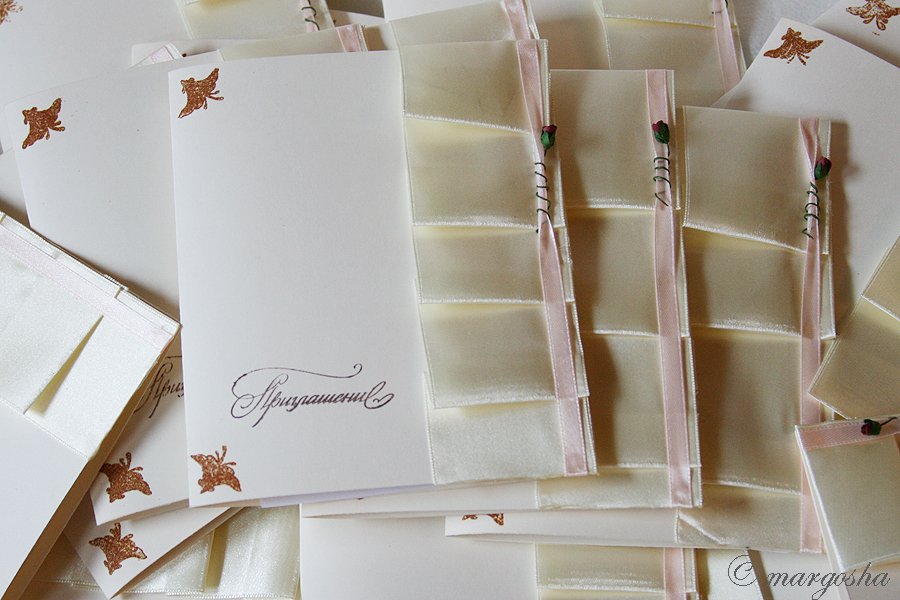 Приглашения на свадьбу ручной работы&nbsp;Марго Бойко : 
