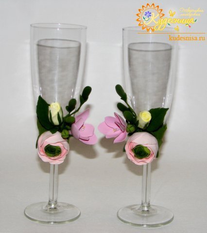 Фужеры на свадьбу&nbsp;"Кудесница" творческая мастерская : 