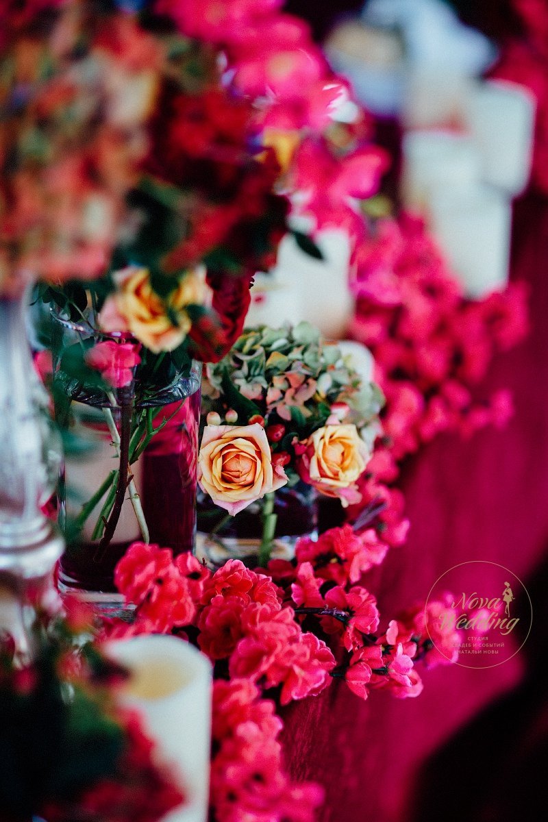 Яркая осенняя свадьба Ильи и Юли "Бордовый шик"&nbsp;Nova Wedding Студия Свадеб и Событий : 