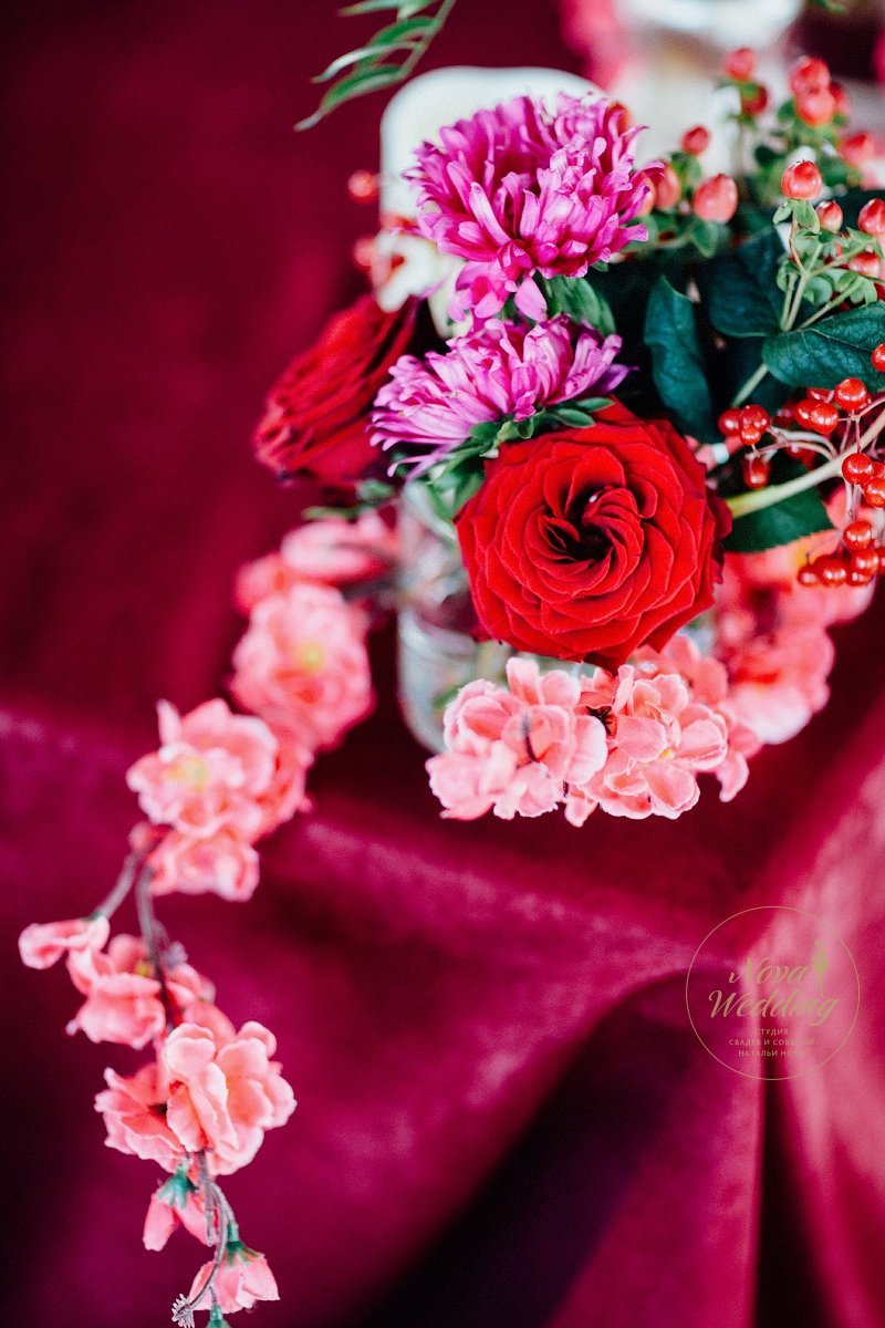 Яркая осенняя свадьба Ильи и Юли "Бордовый шик"&nbsp;Nova Wedding Студия Свадеб и Событий : 