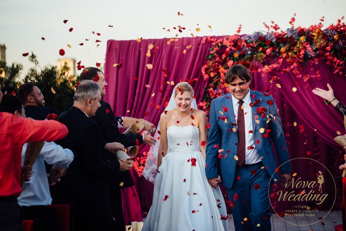 Яркая осенняя свадьба Ильи и Юли "Бордовый шик"&nbsp;Nova Wedding Студия Свадеб и Событий : 