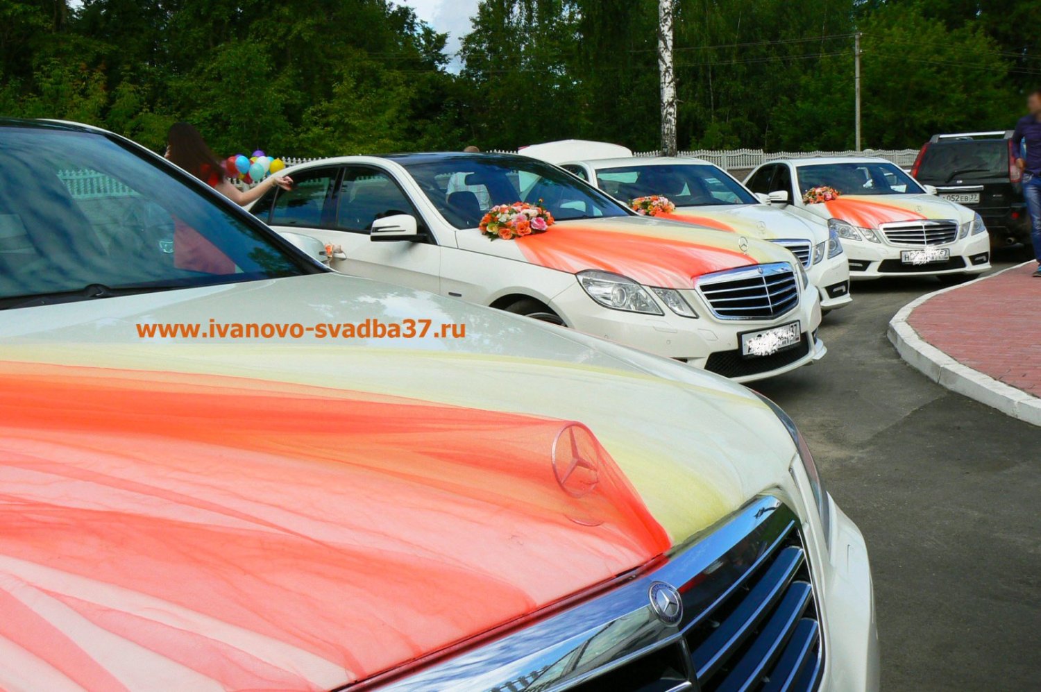 Свадебный кортеж Mercedes-Benz E-class IV AMG&nbsp;"Свадебный Поезд" - лимузины, свадебные машины, украшения для авто. : 