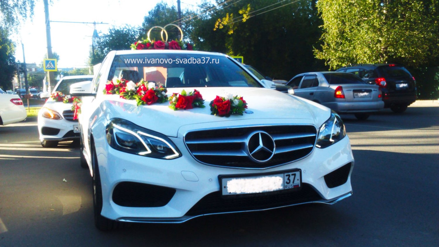 Свадебный кортеж Mercedes-Benz E-class IV AMG&nbsp;"Свадебный Поезд" - лимузины, свадебные машины, украшения для авто. : 