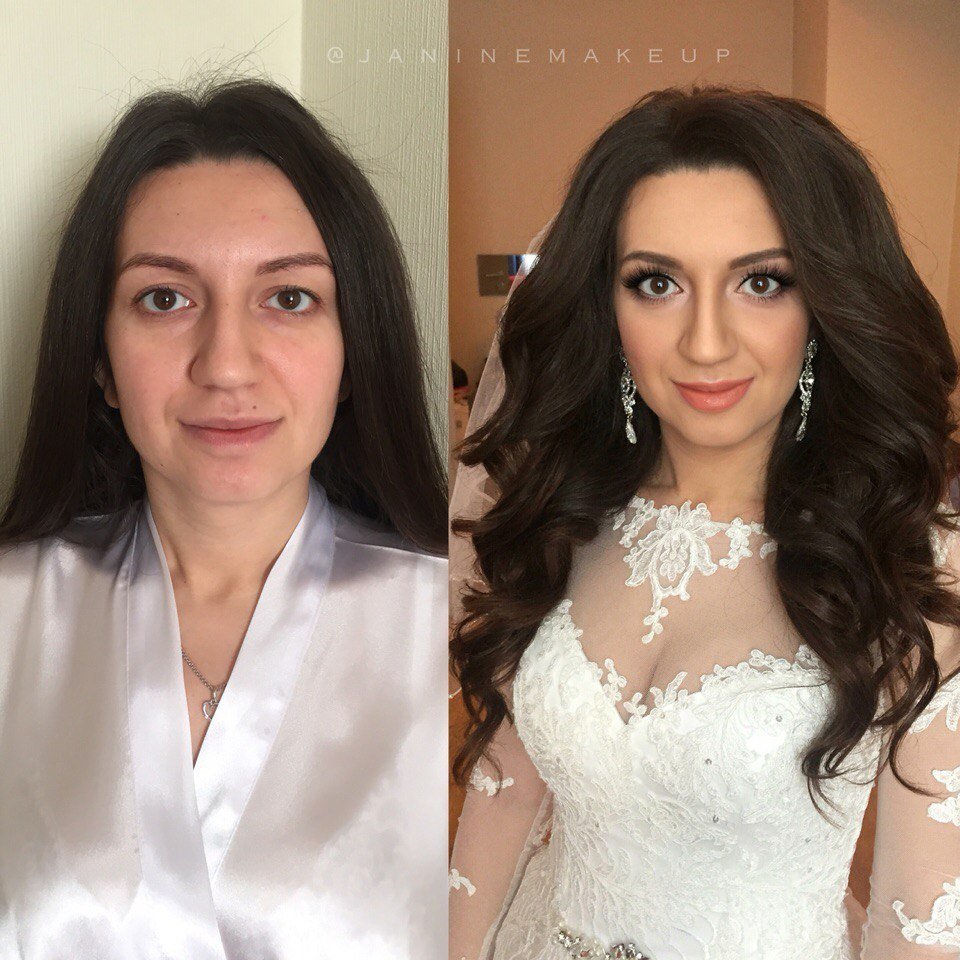 Мои клиенты ДО и ПОСЛЕ&nbsp;Janine Make-up & Hair : 