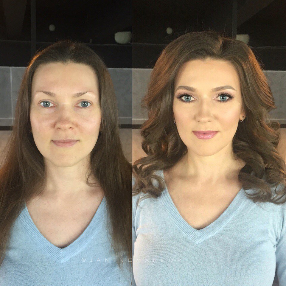Мои клиенты ДО и ПОСЛЕ&nbsp;Janine Make-up & Hair : 