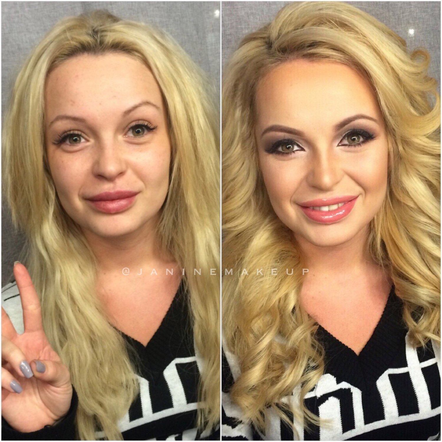Мои клиенты ДО и ПОСЛЕ&nbsp;Janine Make-up & Hair : 