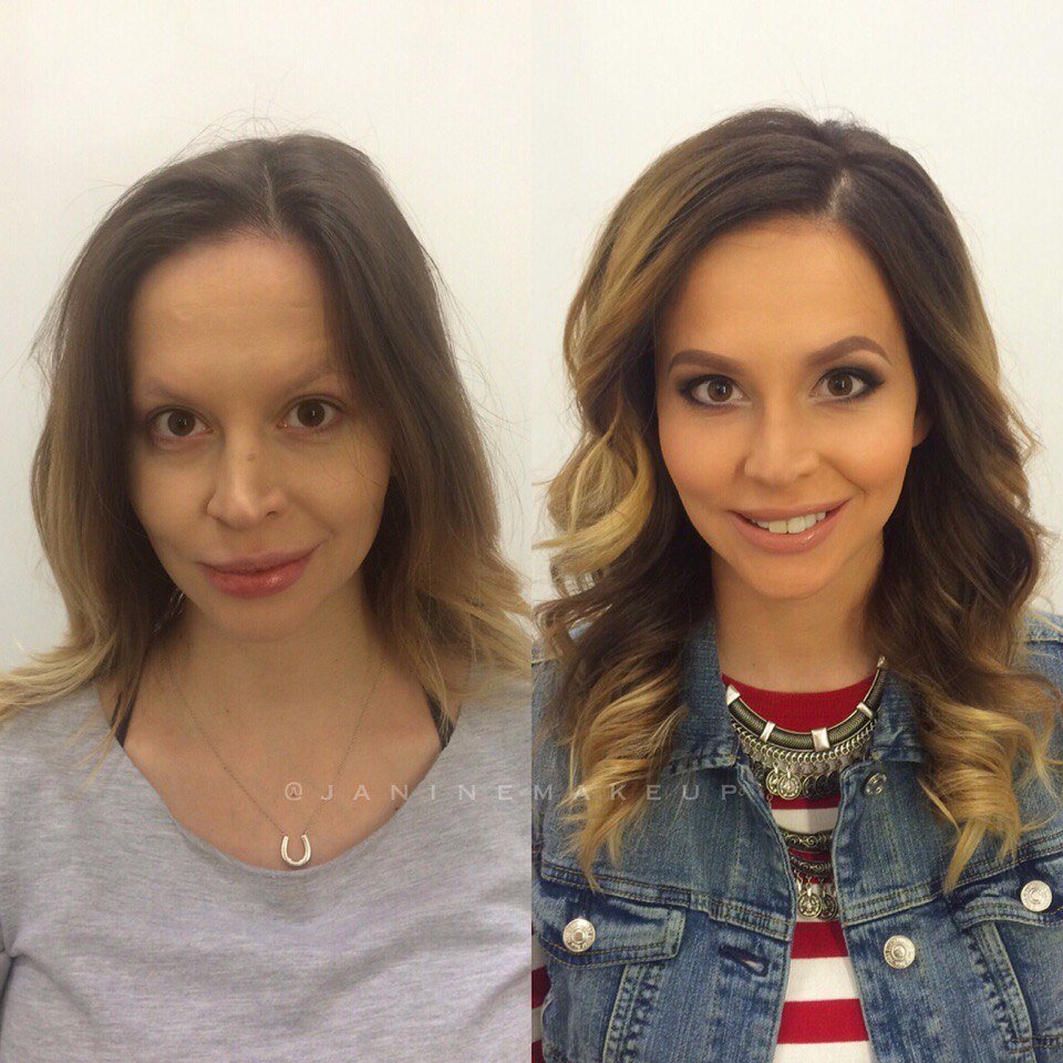 Мои клиенты ДО и ПОСЛЕ&nbsp;Janine Make-up & Hair : 