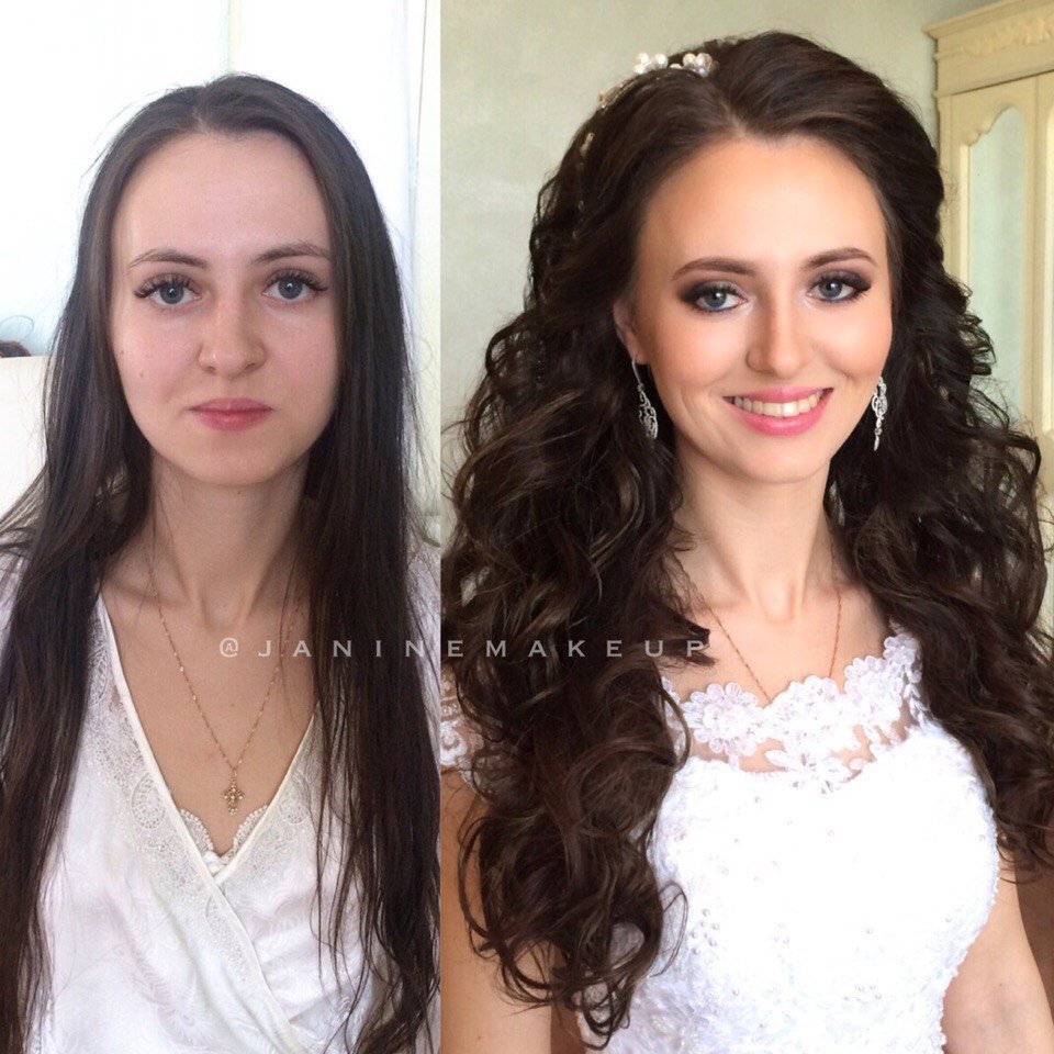 Мои клиенты ДО и ПОСЛЕ&nbsp;Janine Make-up & Hair : 