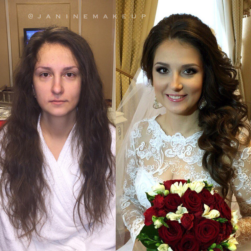 Мои клиенты ДО и ПОСЛЕ&nbsp;Janine Make-up & Hair : 