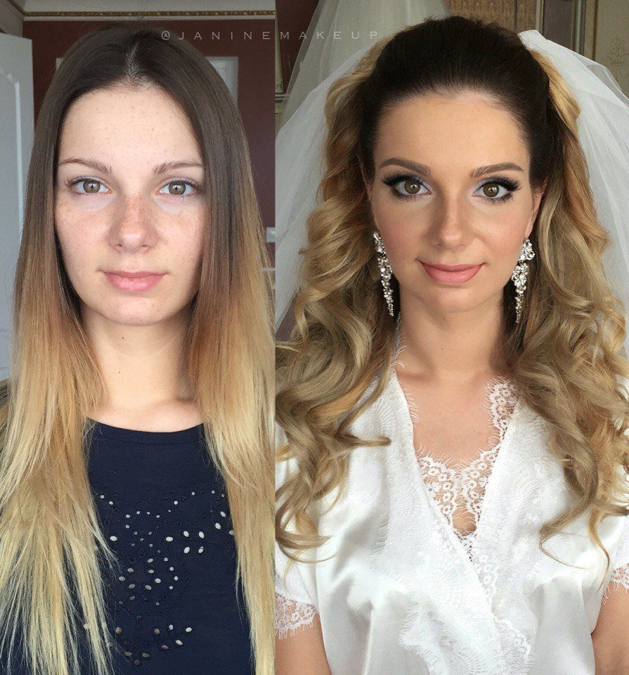 Мои клиенты ДО и ПОСЛЕ&nbsp;Janine Make-up & Hair : 