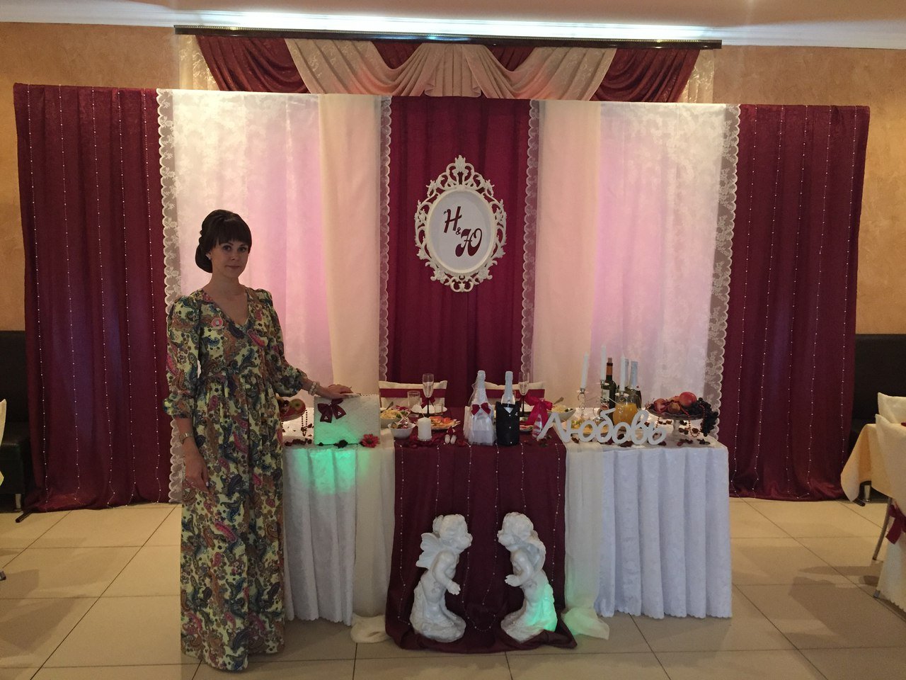 Оформление свадебного зала&nbsp;Организация праздников "Любой Каприз" : 