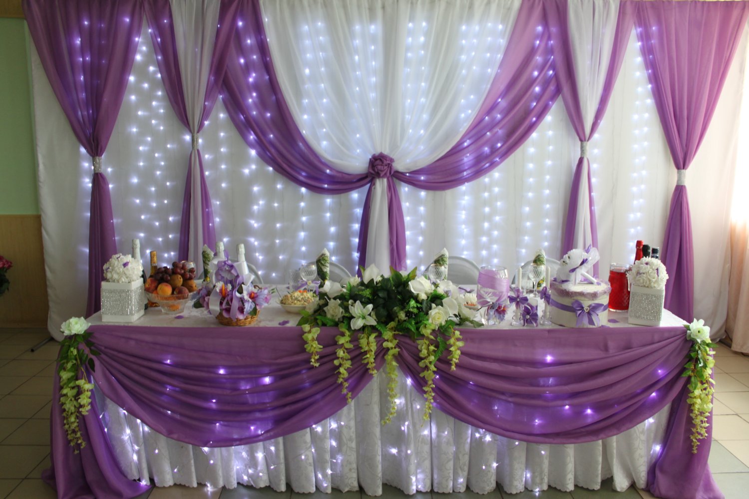 Оформление свадебного зала&nbsp;Организация праздников "Любой Каприз" : 
