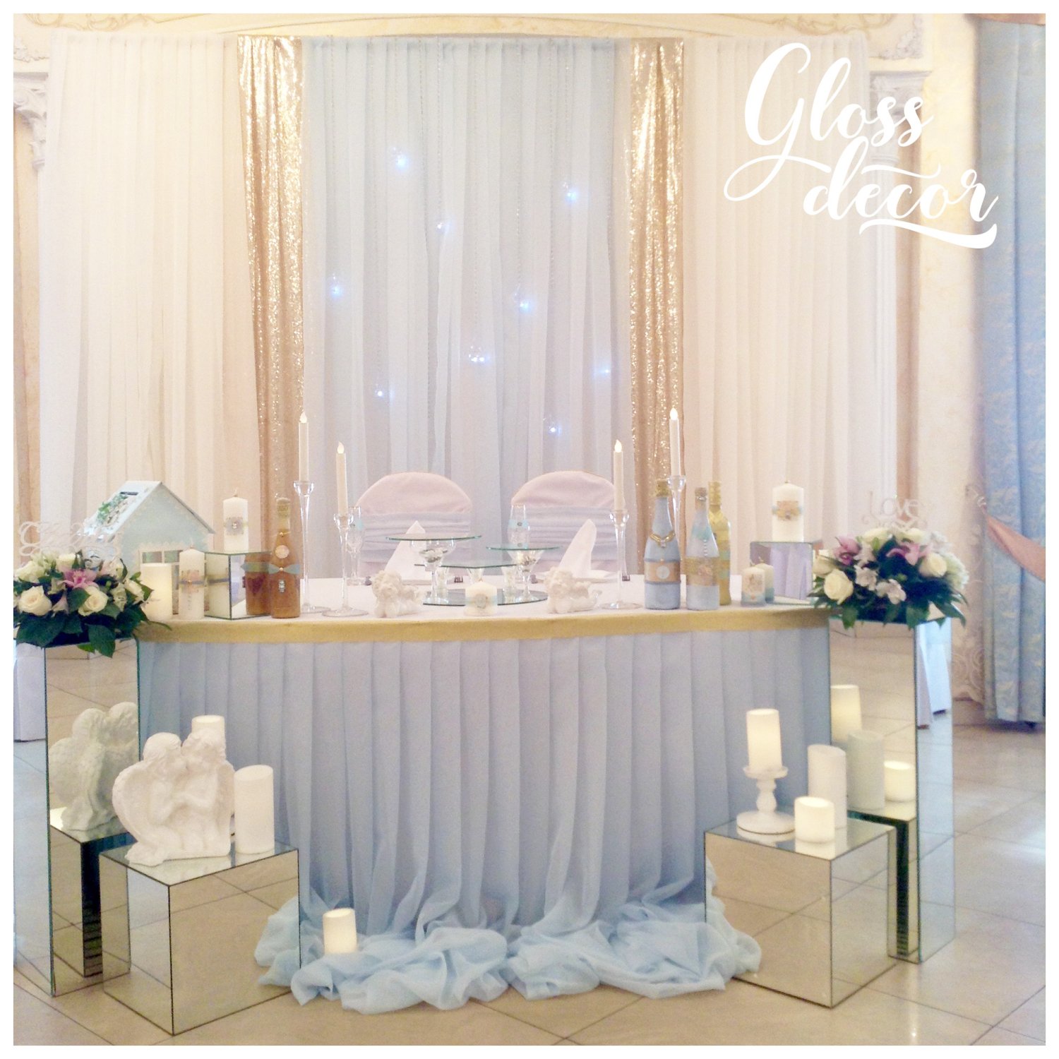 оформление зала&nbsp;Gloss decor студия свадебного декора : 