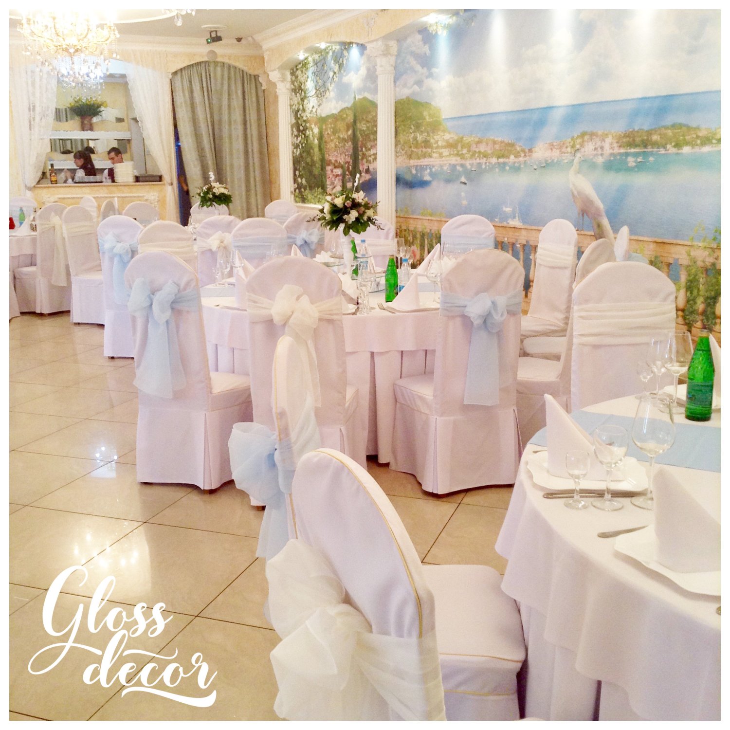 оформление зала&nbsp;Gloss decor студия свадебного декора : 