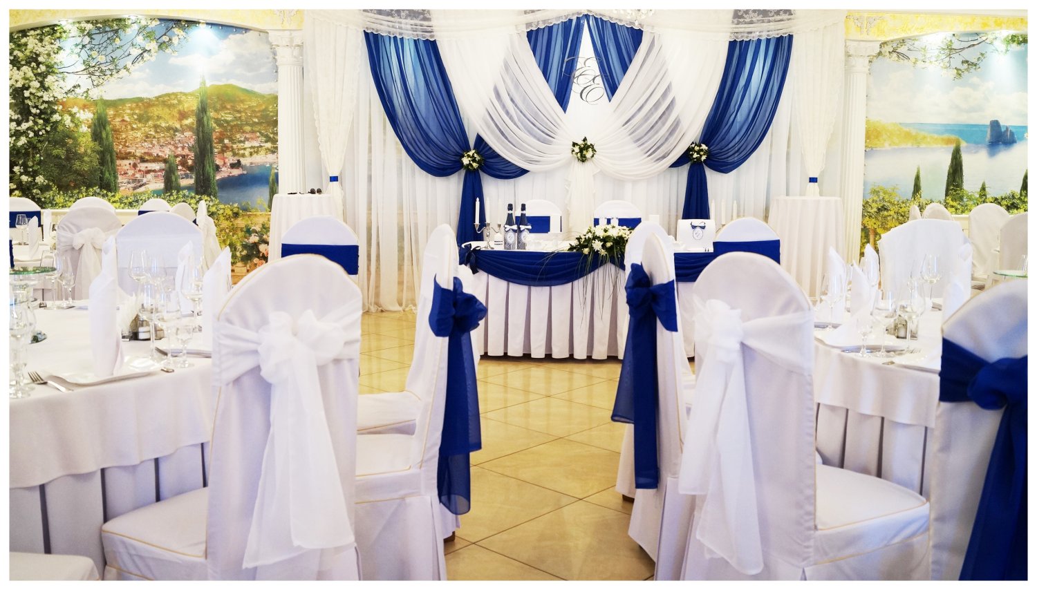 оформление зала&nbsp;Gloss decor студия свадебного декора : 