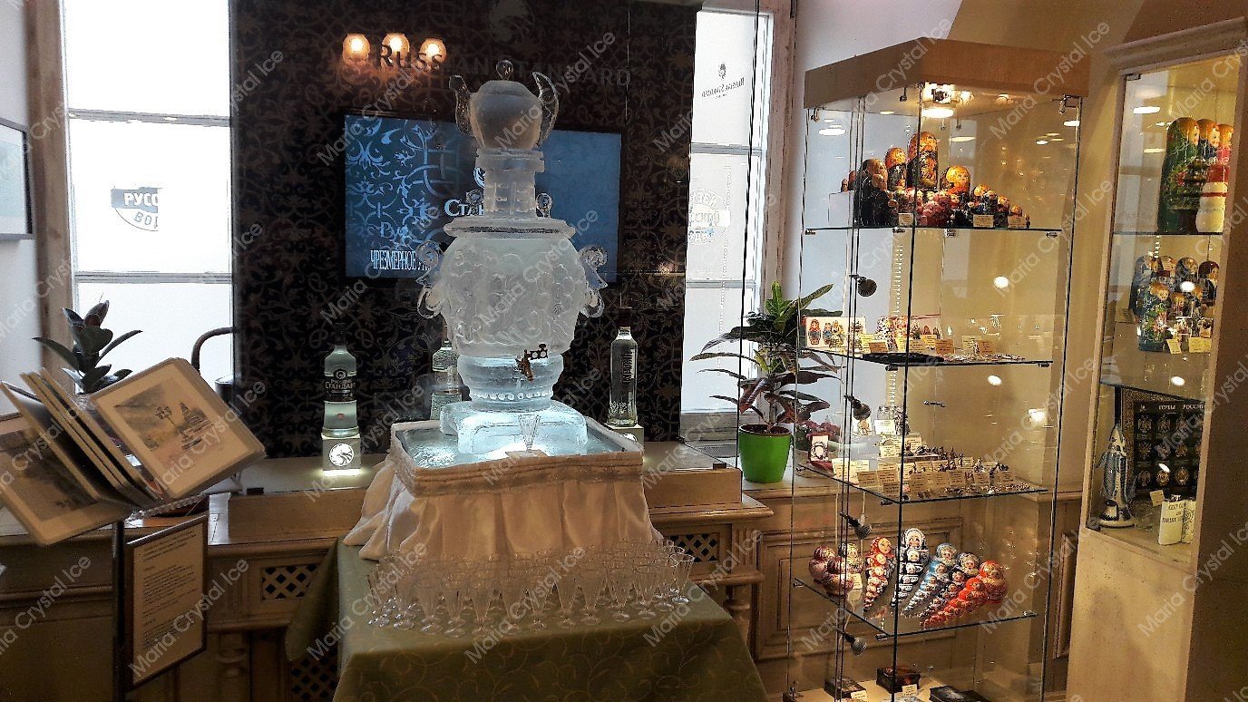 Ледяной самовар на велком зону&nbsp;Студия ледяного декора "Maria Crystal Ice" : 
