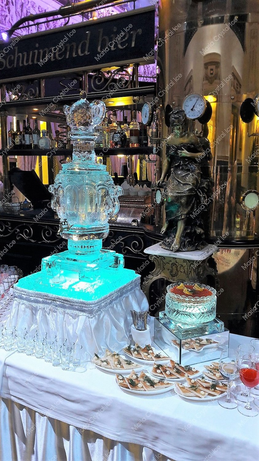 Ледяной самовар на велком зону&nbsp;Студия ледяного декора "Maria Crystal Ice" : 