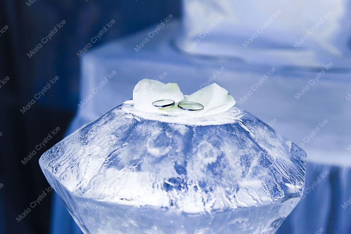 Декор выездной регистрации ледяными скульптурами&nbsp;Студия ледяного декора "Maria Crystal Ice" : 