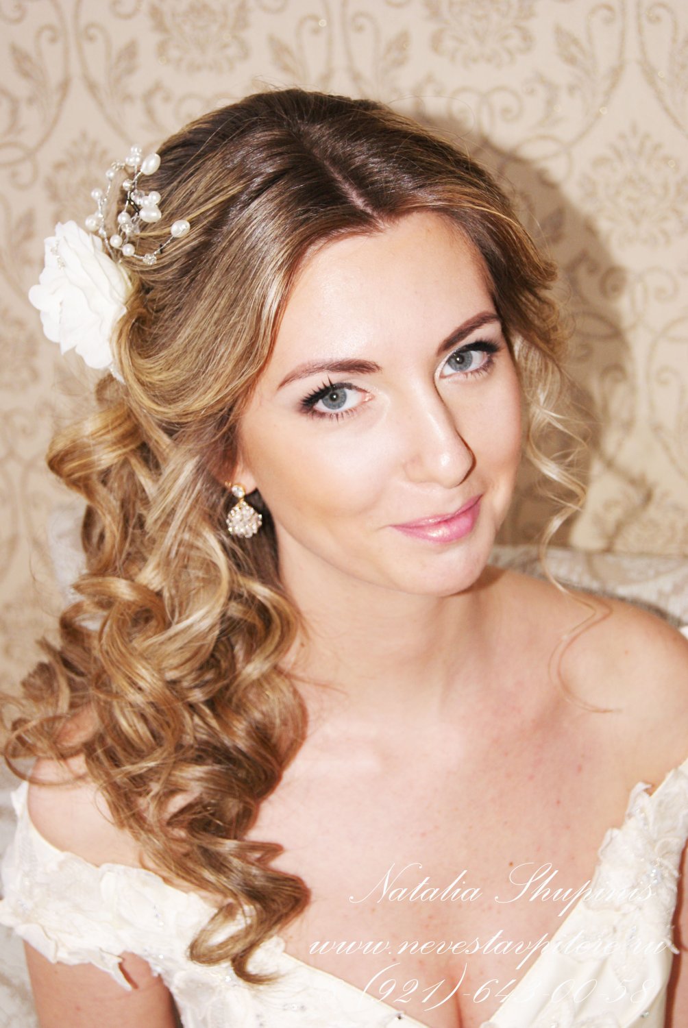свадебная прическа и макияж&nbsp;Свадебный стилист  Natalia Shupinis : 