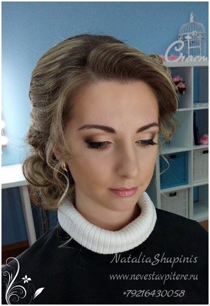 Вечерняя прическа и макияж&nbsp;Свадебный стилист  Natalia Shupinis : 