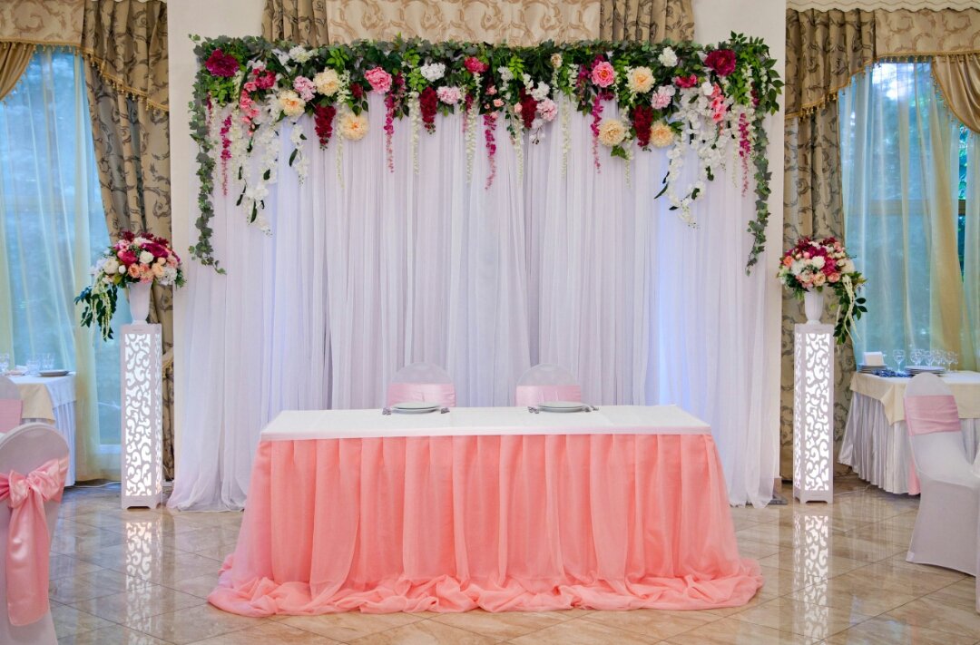 Свадебный декор&nbsp;Оформление зала на свадьбу в Одинцово от студии декора "Dream art" : 