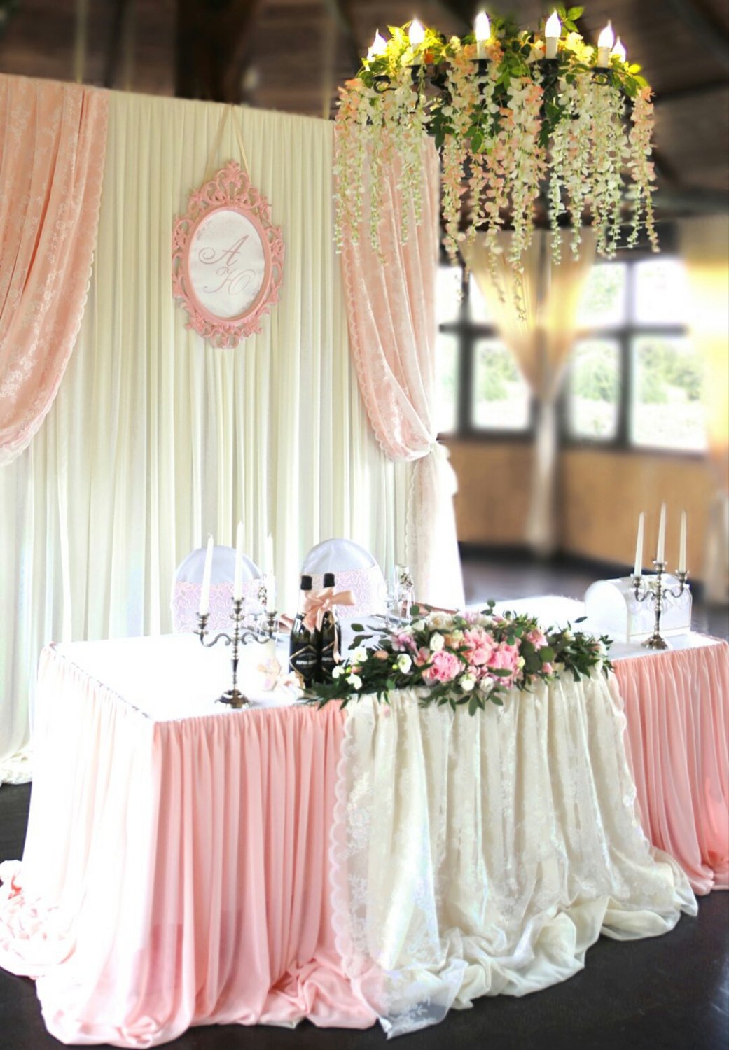 Свадебный декор&nbsp;Оформление зала на свадьбу в Одинцово от студии декора "Dream art" : 