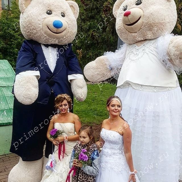 плюшевые мишки на свадьбу.jpg – Ходулисты на свадьбу | Шоу-программа в Москве - 1 из 5