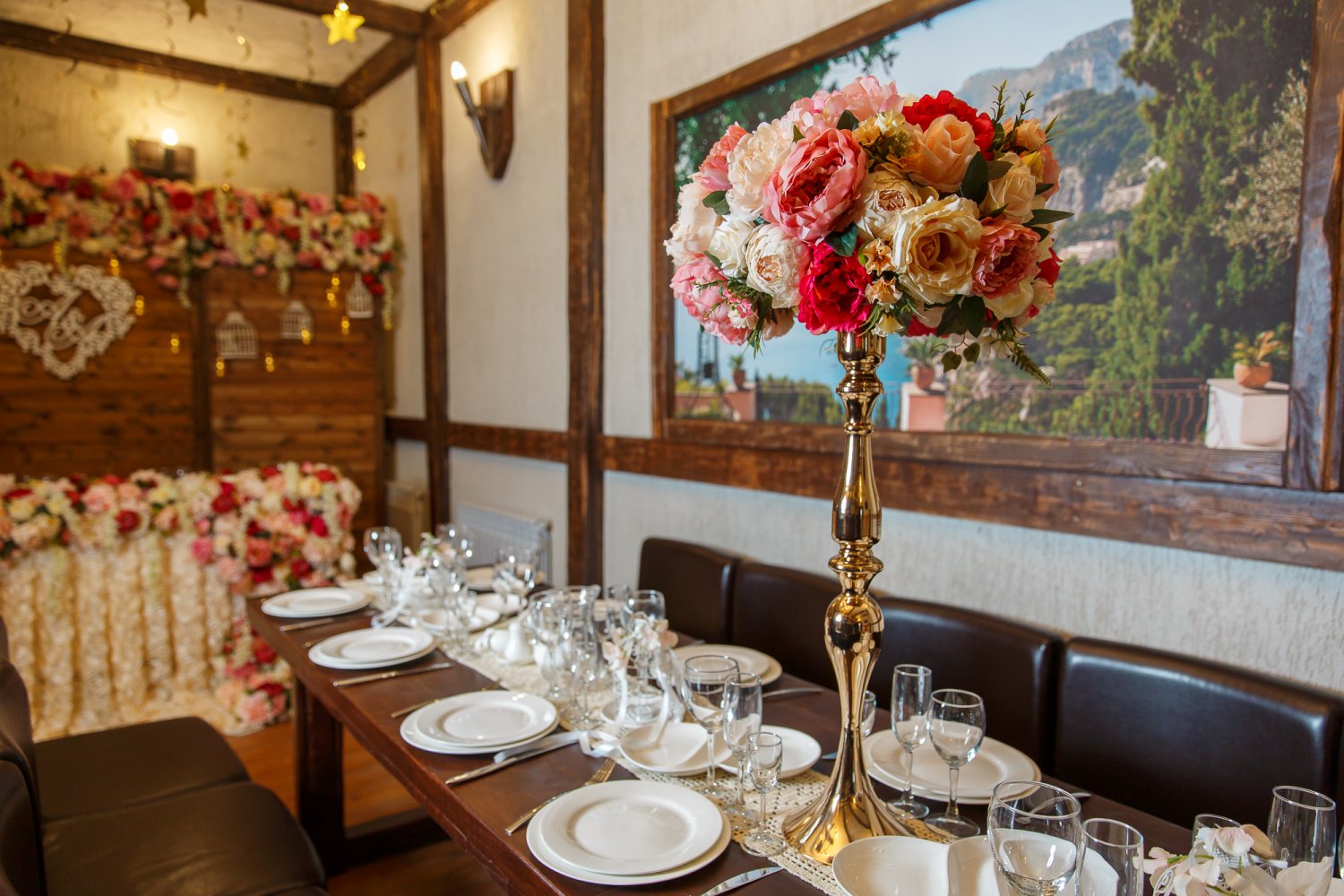 Оформление банкетного зала&nbsp;декор и флористика : 