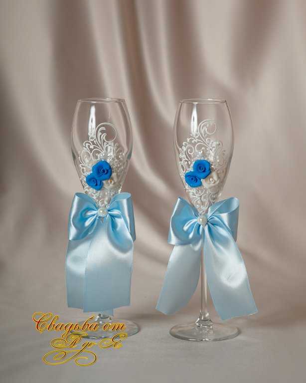 Свадебные бокалы для молодоженов&nbsp;Свадебные аксессуары, украшения, подарки и товары : 