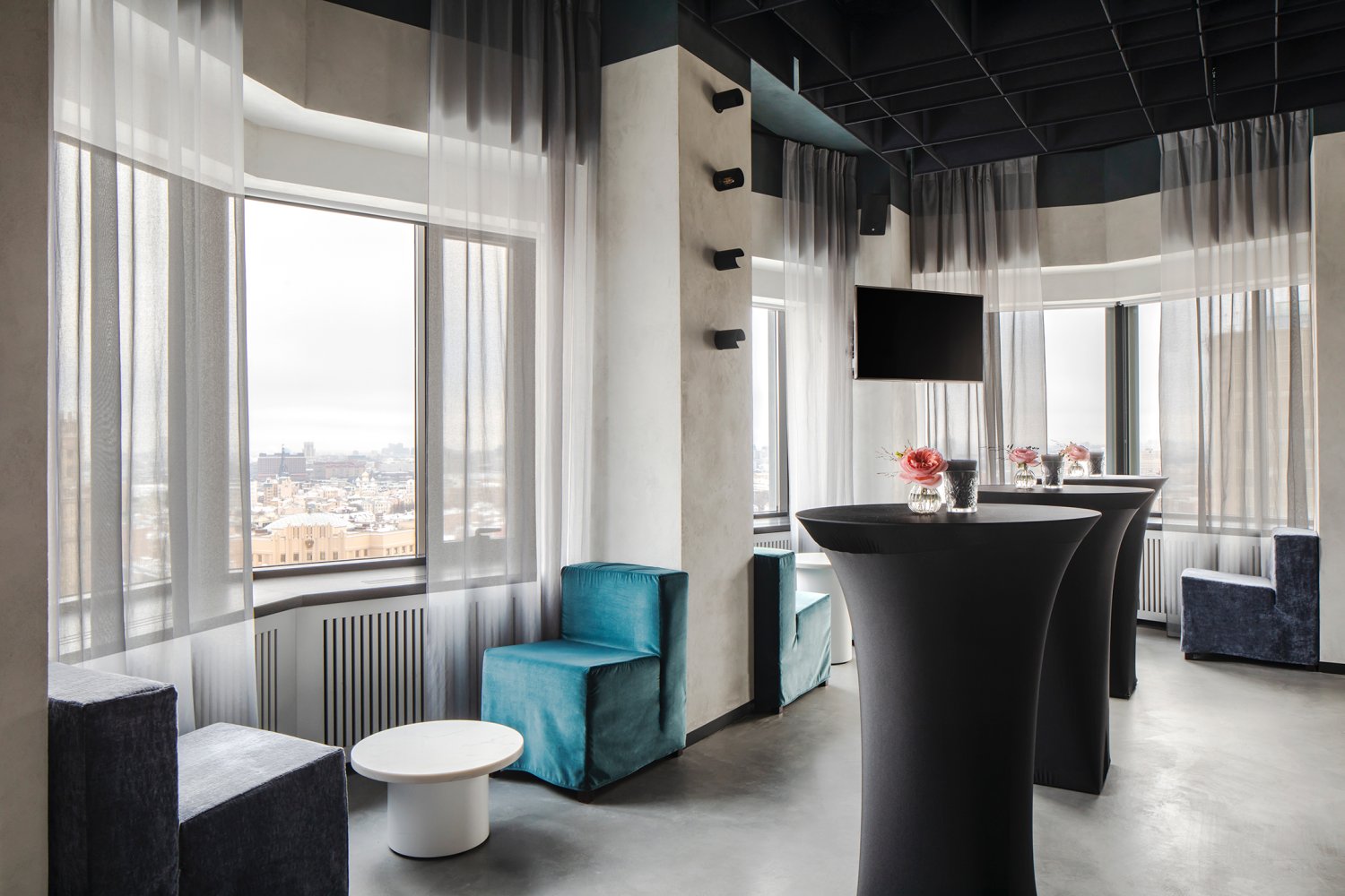 Интерьер зала "Арбат"&nbsp;Панорамный зал "Арбат" в AZIMUT Отель Смоленская Москва : 