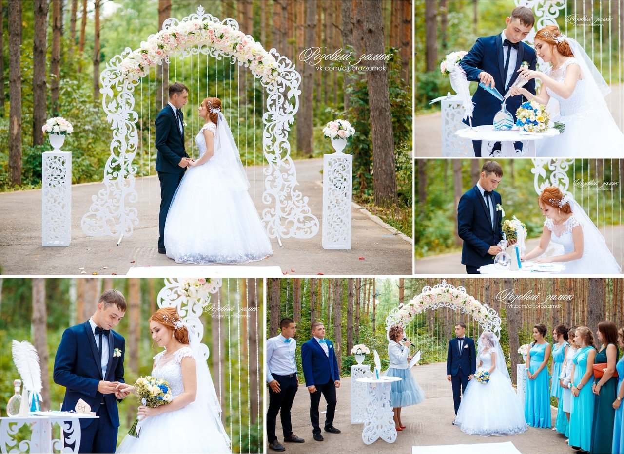 Свадебное оформление свадебного зала&nbsp;Розовый замок : 