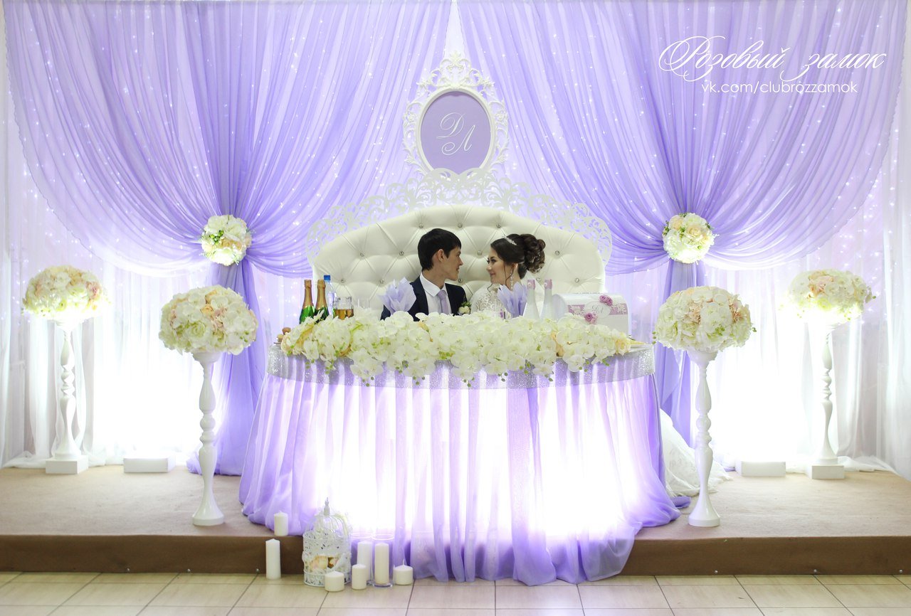 Свадебное оформление свадебного зала&nbsp;Розовый замок : 
